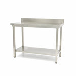 Werktafel rvs - 80 x 70 cm - Verstelbare Hoogte - met Spatrand