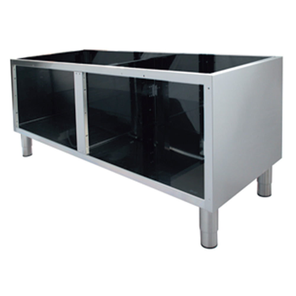 Open onderstel roestvrij staal, 100 cm breed, Alpha 650 EVO, Diamond N65/BA10-N