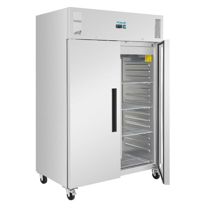 Polar G-Serie dubbeldeurs staande koelkast met geforceerde lucht 1200Ltr