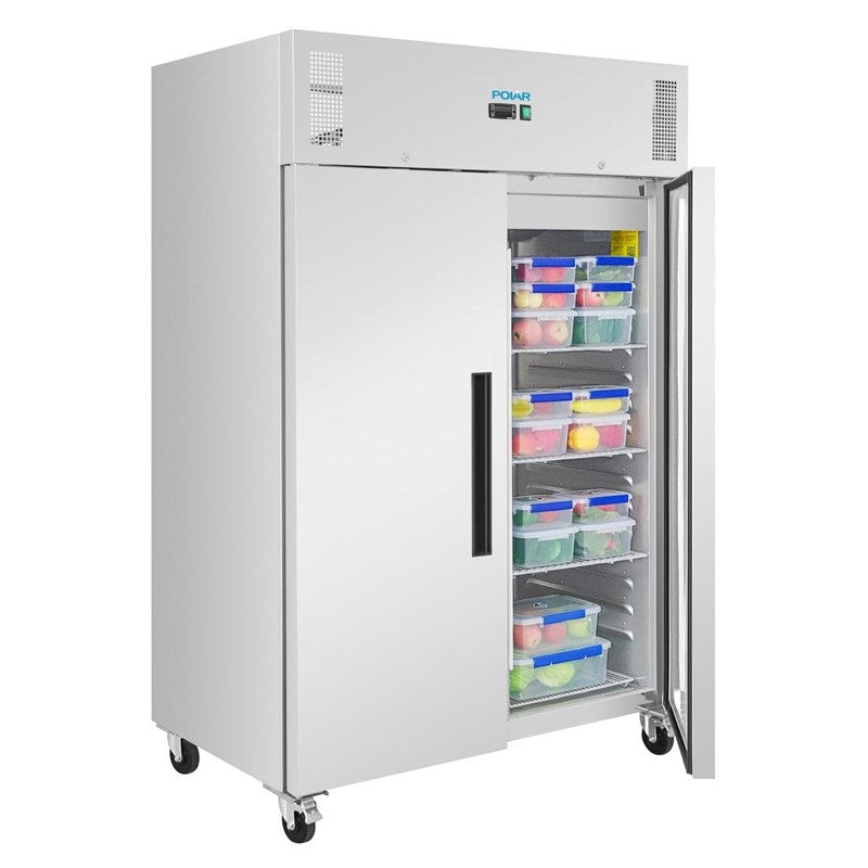 Polar G-Serie dubbeldeurs staande koelkast met geforceerde lucht 1200Ltr