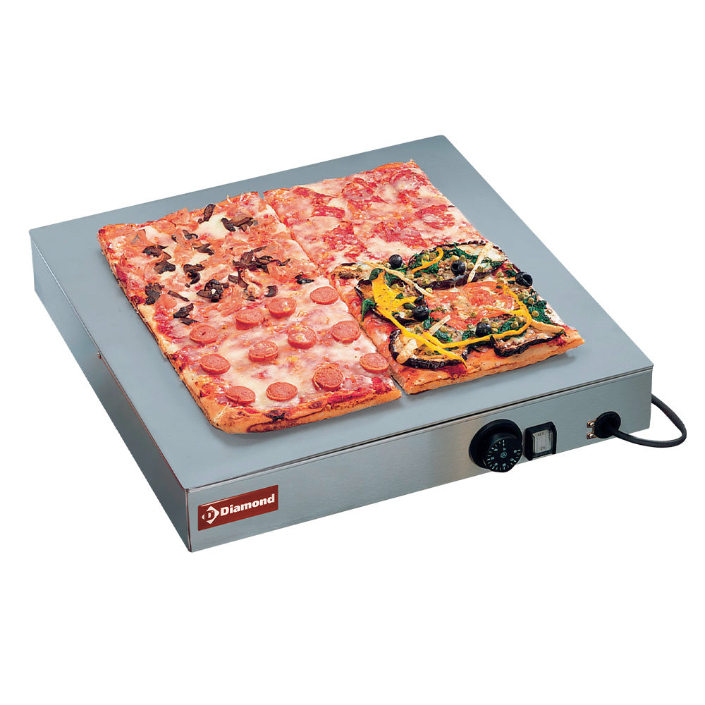 Warmhoudplaat RVS 50 x 50 cm, thermostaat 0 tot 60 °C, Diamond PIZ/SP