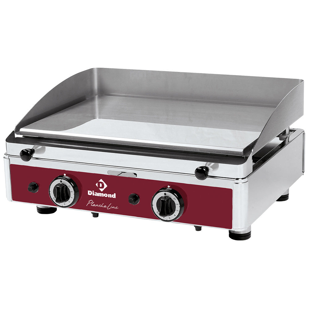 Gasplancha, verchroomd, bakoppervlak 55,5 x 40 cm, Diamond PLANCHA/2CR-N