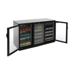 Polar G-serie 3-deurs barkoeling met klapdeuren zwart 330L