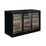 Polar G-serie 3-deurs barkoeling met schuifdeuren zwart 330L