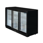 Polar G-serie 3-deurs barkoeling met schuifdeuren zwart 330L