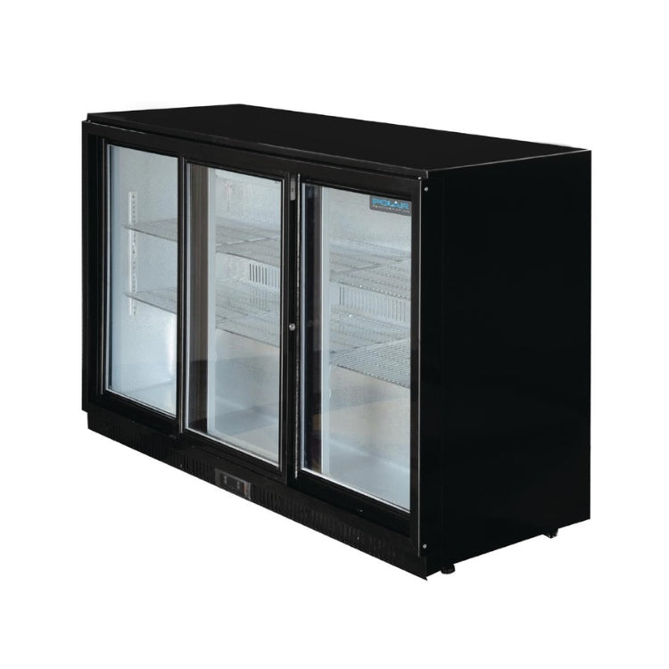 Polar G-serie 3-deurs barkoeling met schuifdeuren zwart 330L