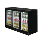 Polar G-serie 3-deurs barkoeling met schuifdeuren zwart 330L