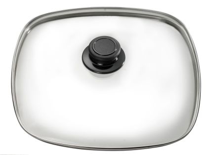 Eurolux Veiligheidsglazen Deksel, vierkant 24 x 24 cm, inclusief dekselknop