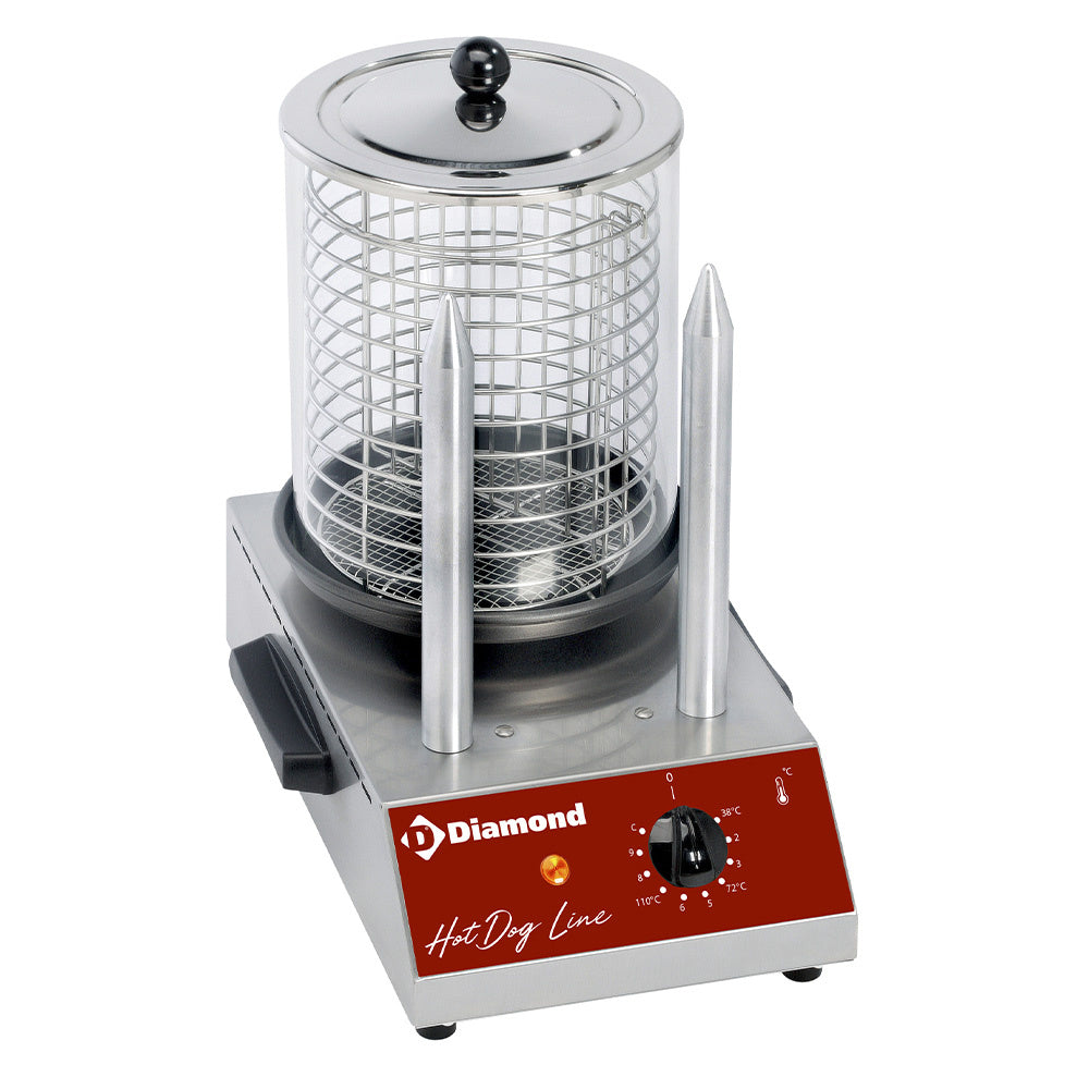 Elektrische worstenwarmer met 2 broodjeswarmers, Diamond STAR-HD/R2