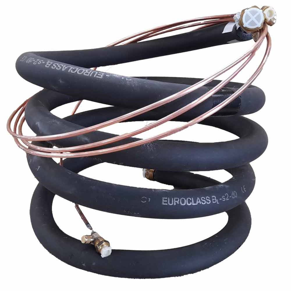 Voorgevulde leidingen met elektrische kabel, 10 m (vorm 5), voor bi-block koelunit, Diamond H-TP10/5-R