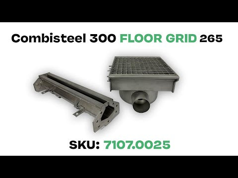 RVS AFVOERPUT 300X265 MET 2 UITGANGEN TBV SLEUFGOOT