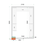 TEFCOLD Koelcelpanelen 80 mm CR 210x300x220 WD