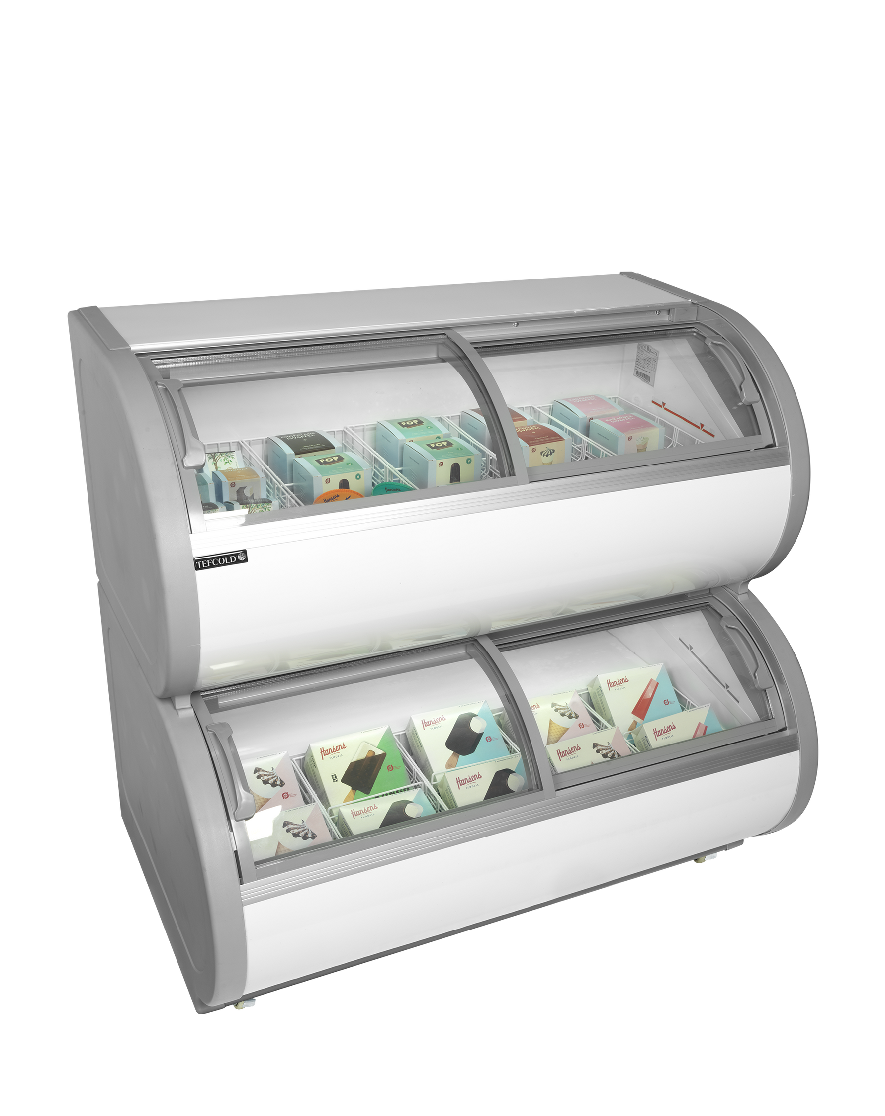 TEFCOLD Displayvrieskast met twee niveaus TD500