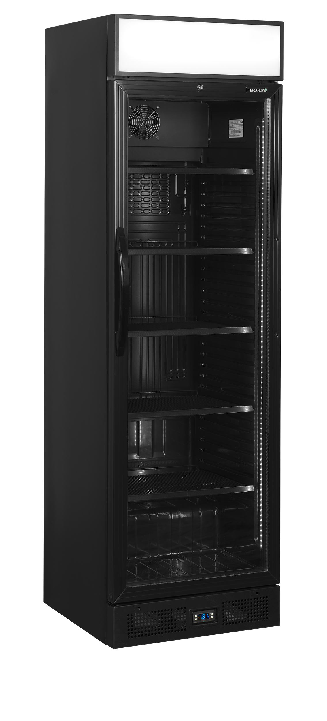 TEFCOLD Zwarte flessenkoeler CEV435CP BLACK