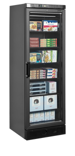 TEFCOLD Vrieskast glasdeur UFSC371G Black