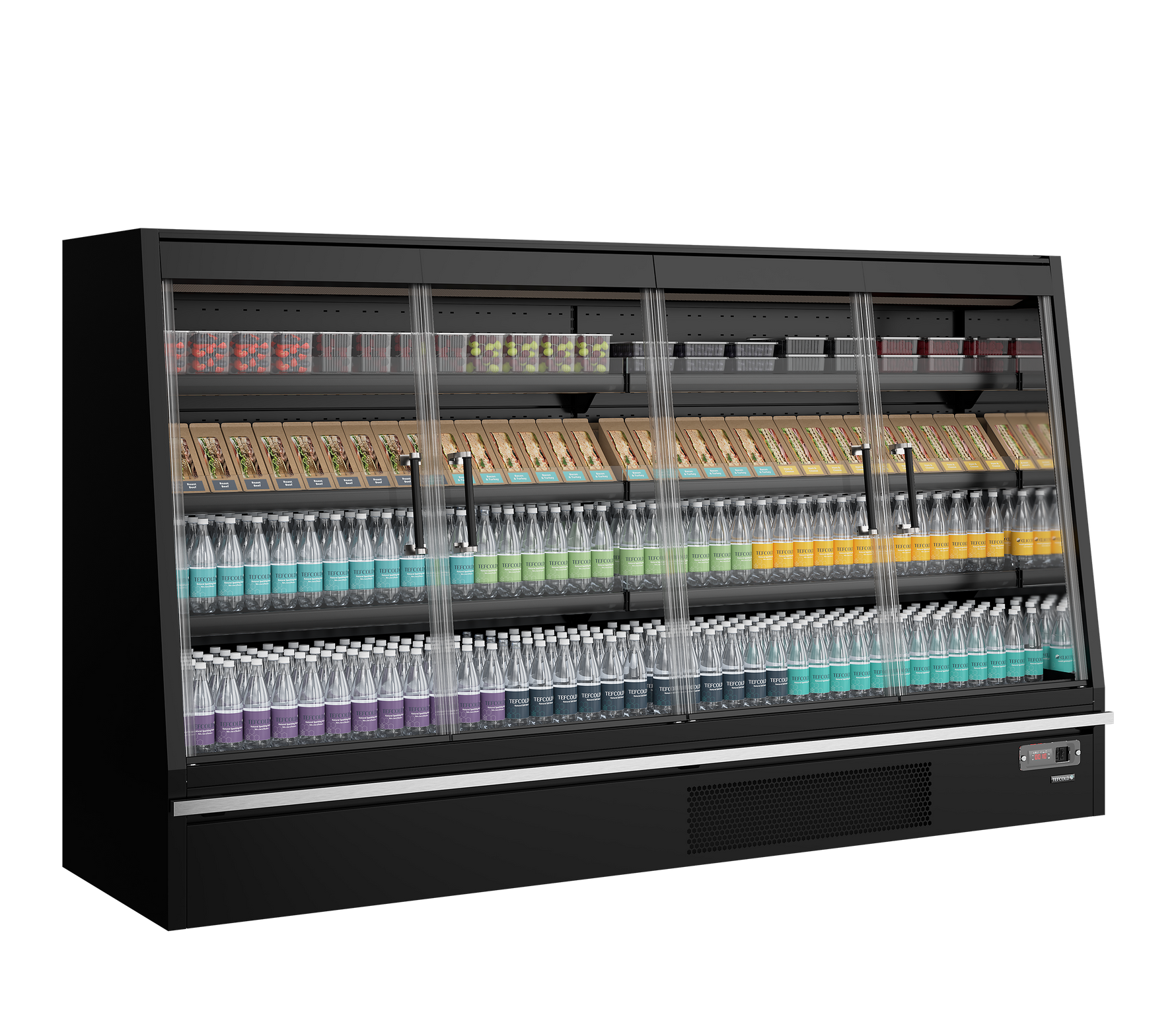 TEFCOLD Multideckkoeler, supermarkt Galaxy+ GPL26FGD Black