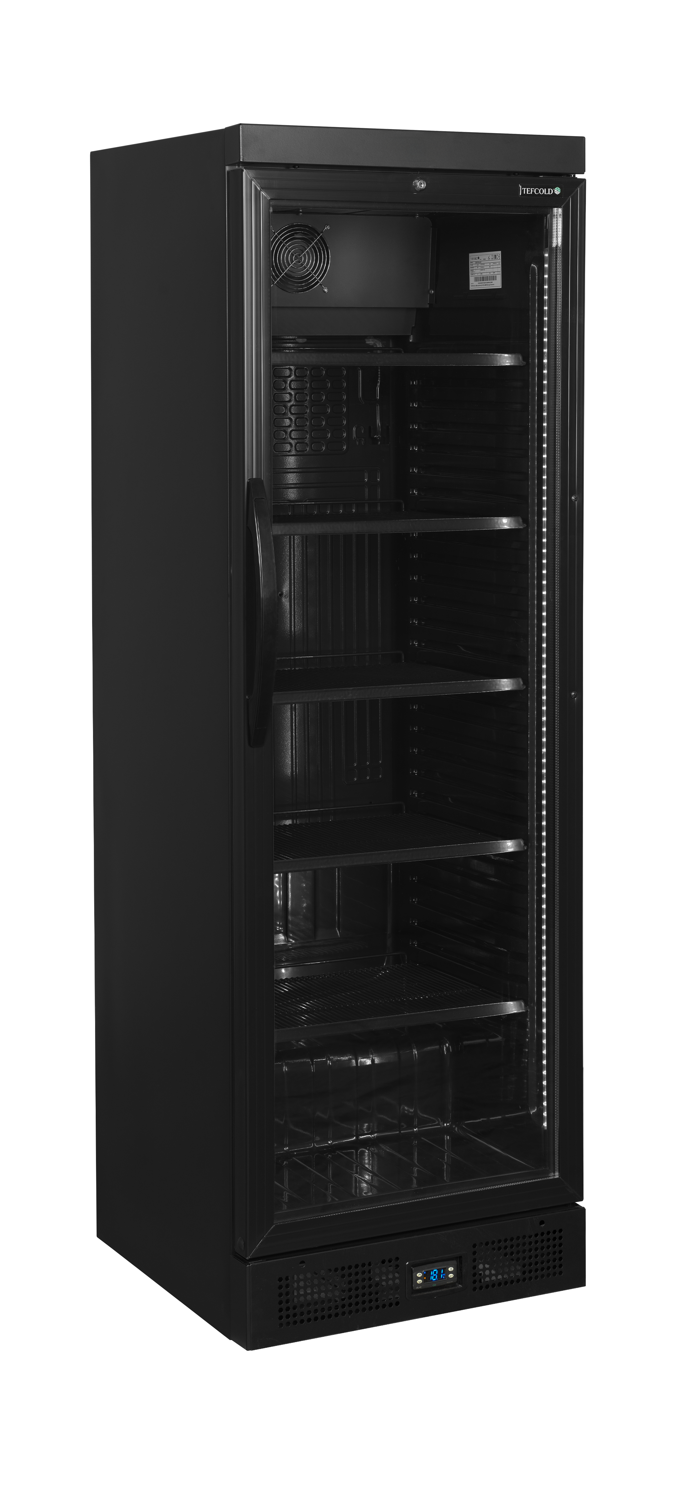 TEFCOLD Zwarte flessenkoeler CEV435 BLACK