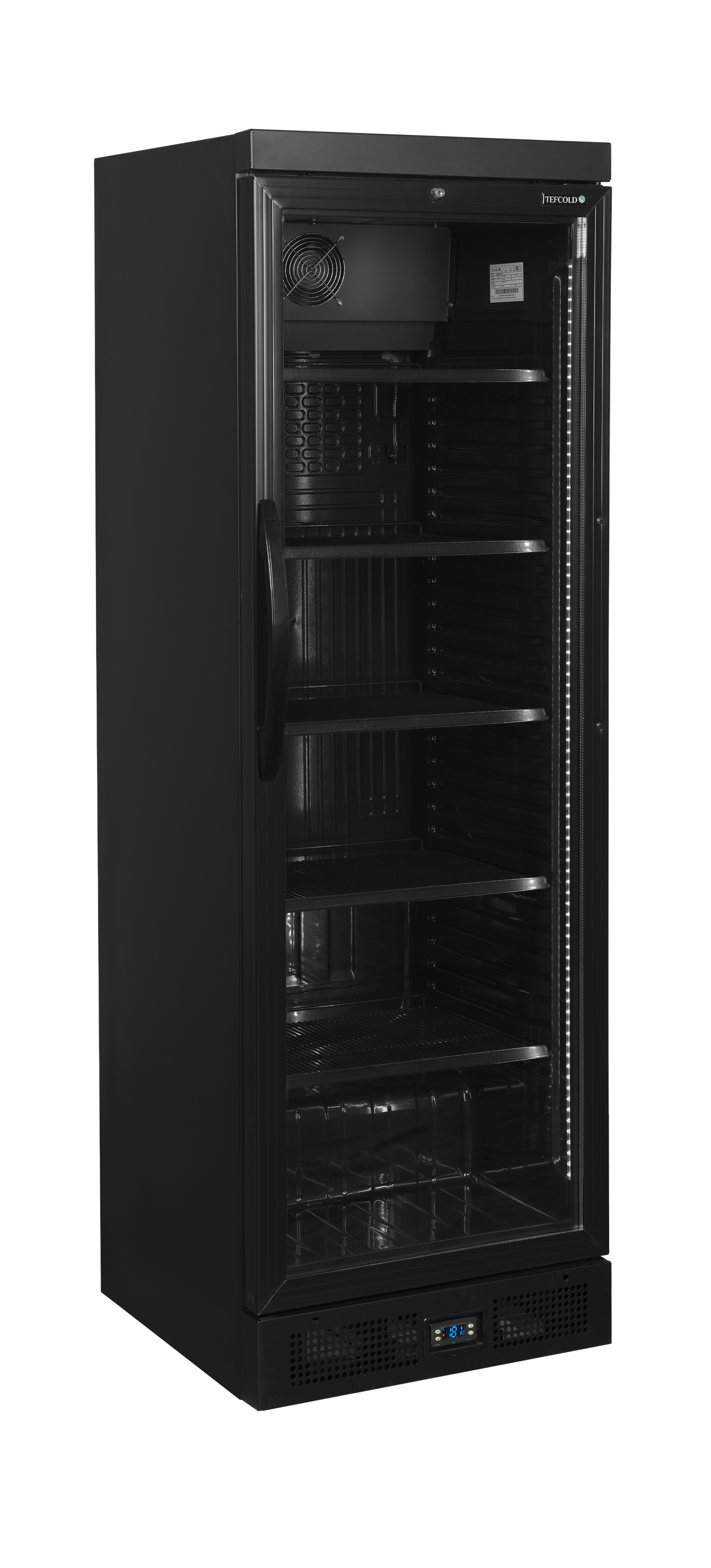 TEFCOLD Zwarte flessenkoeler CEV435 BLACK