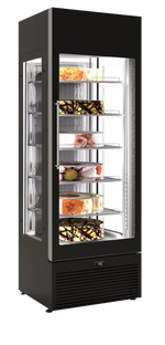 TEFCOLD Geventileerde gebaksvitrine met glasdeur  VENERE PS