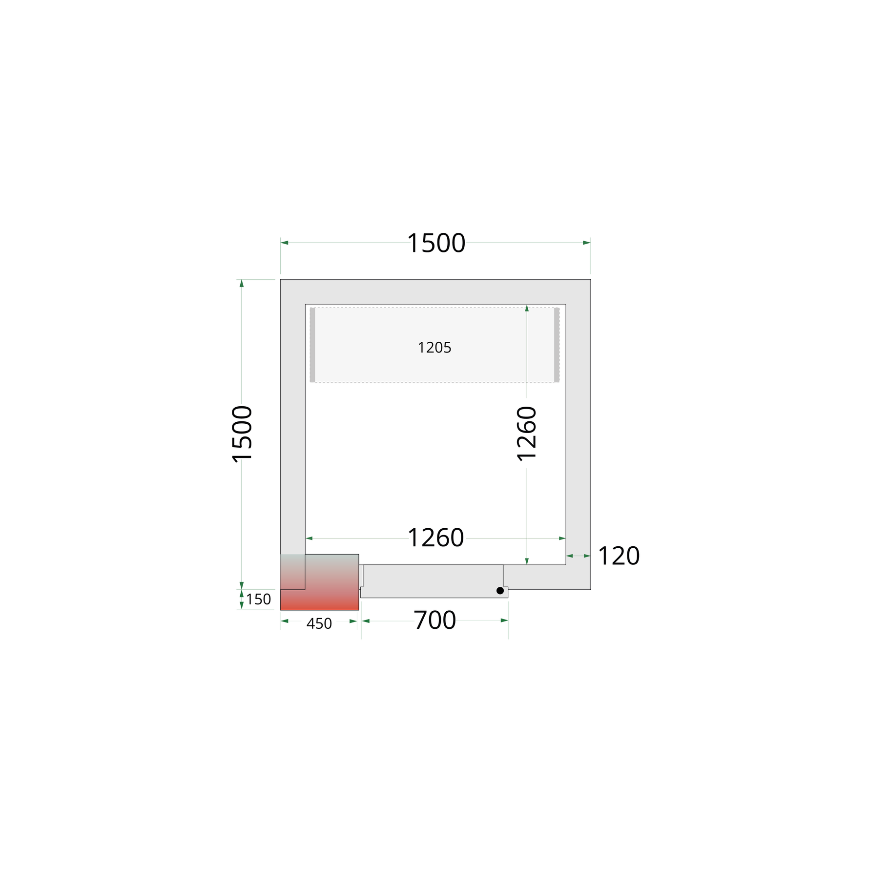 TEFCOLD Vriescelpanelen 120 mm CR 150x150x220