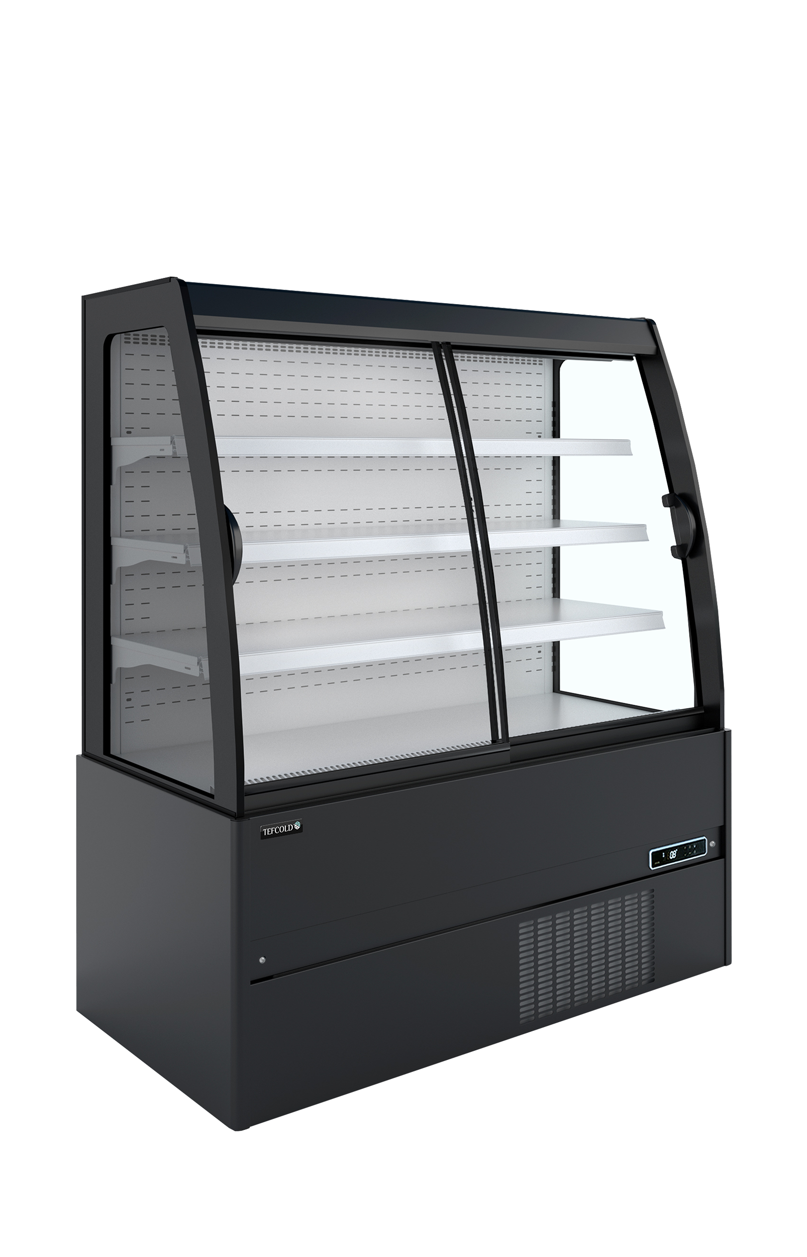 TEFCOLD Lage wandkoeler met schuifdeuren MCWB130S Low LED