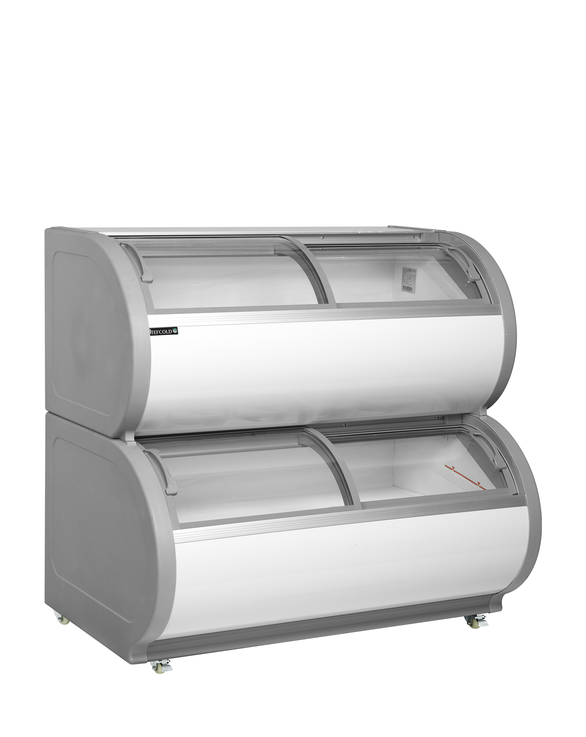 TEFCOLD Displayvrieskast met twee niveaus TD500