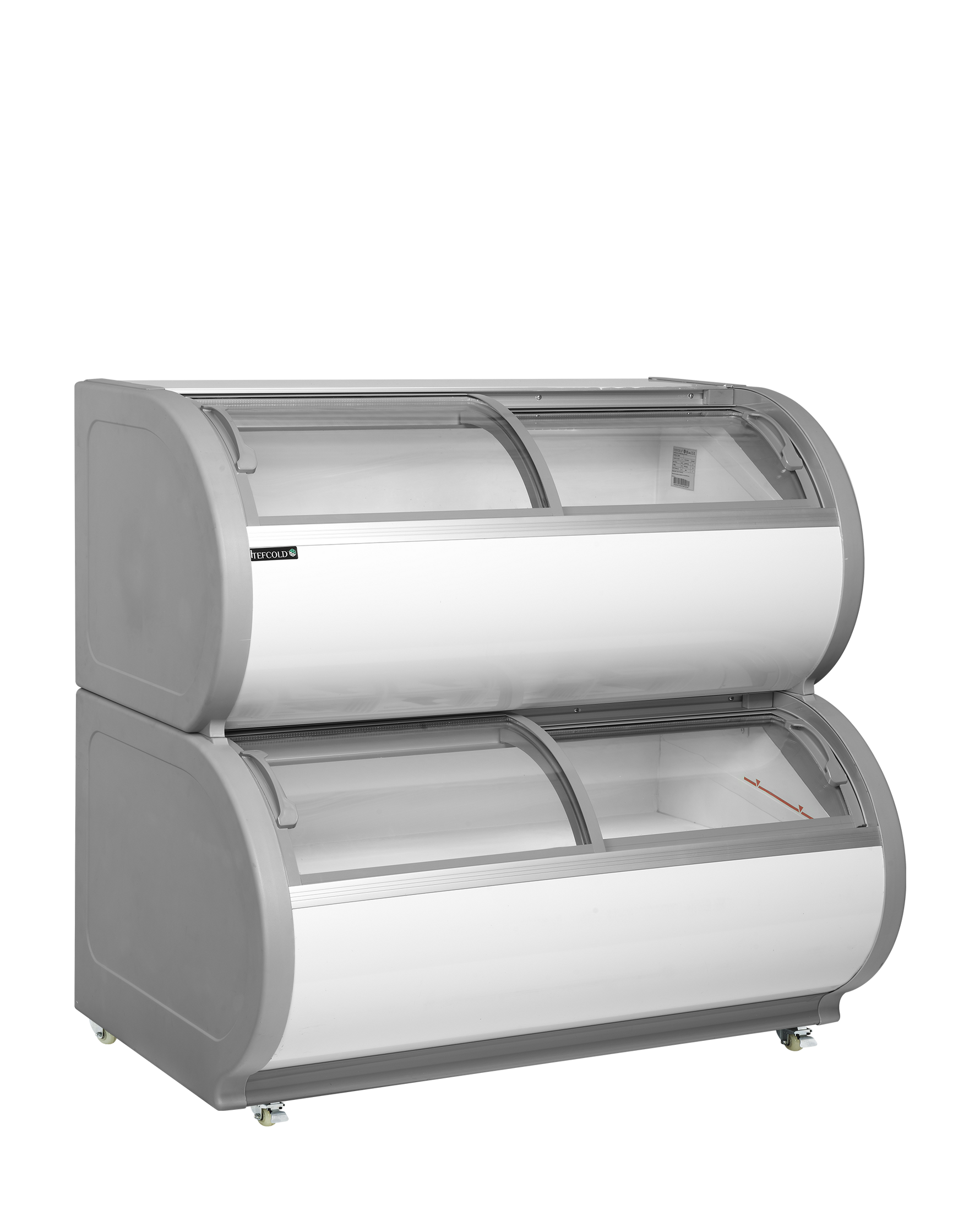 TEFCOLD Displayvrieskast met twee niveaus TD500
