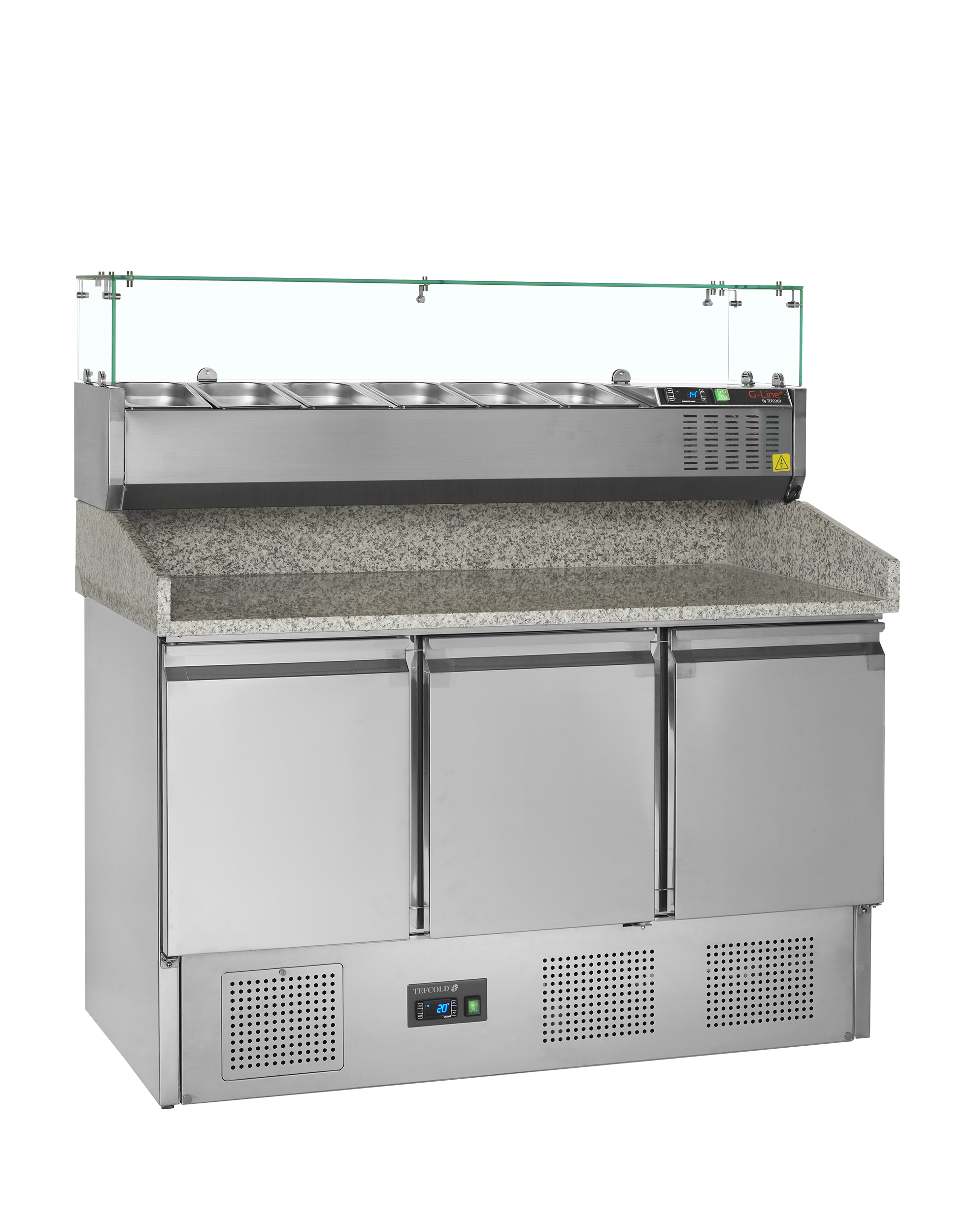 TEFCOLD Pizzatafel incl. unit voor toppings PT1365 + GVC33-140
