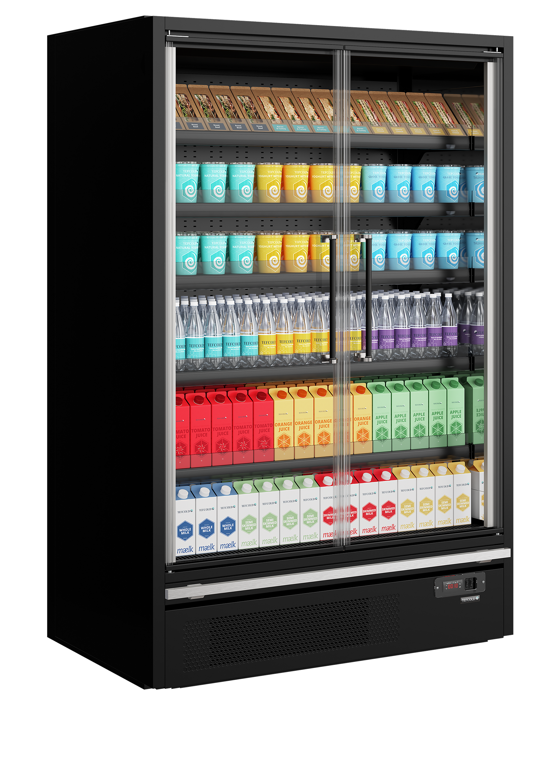 TEFCOLD Multideckkoeler, supermarkt Galaxy+ GP14FGD Maxi Black