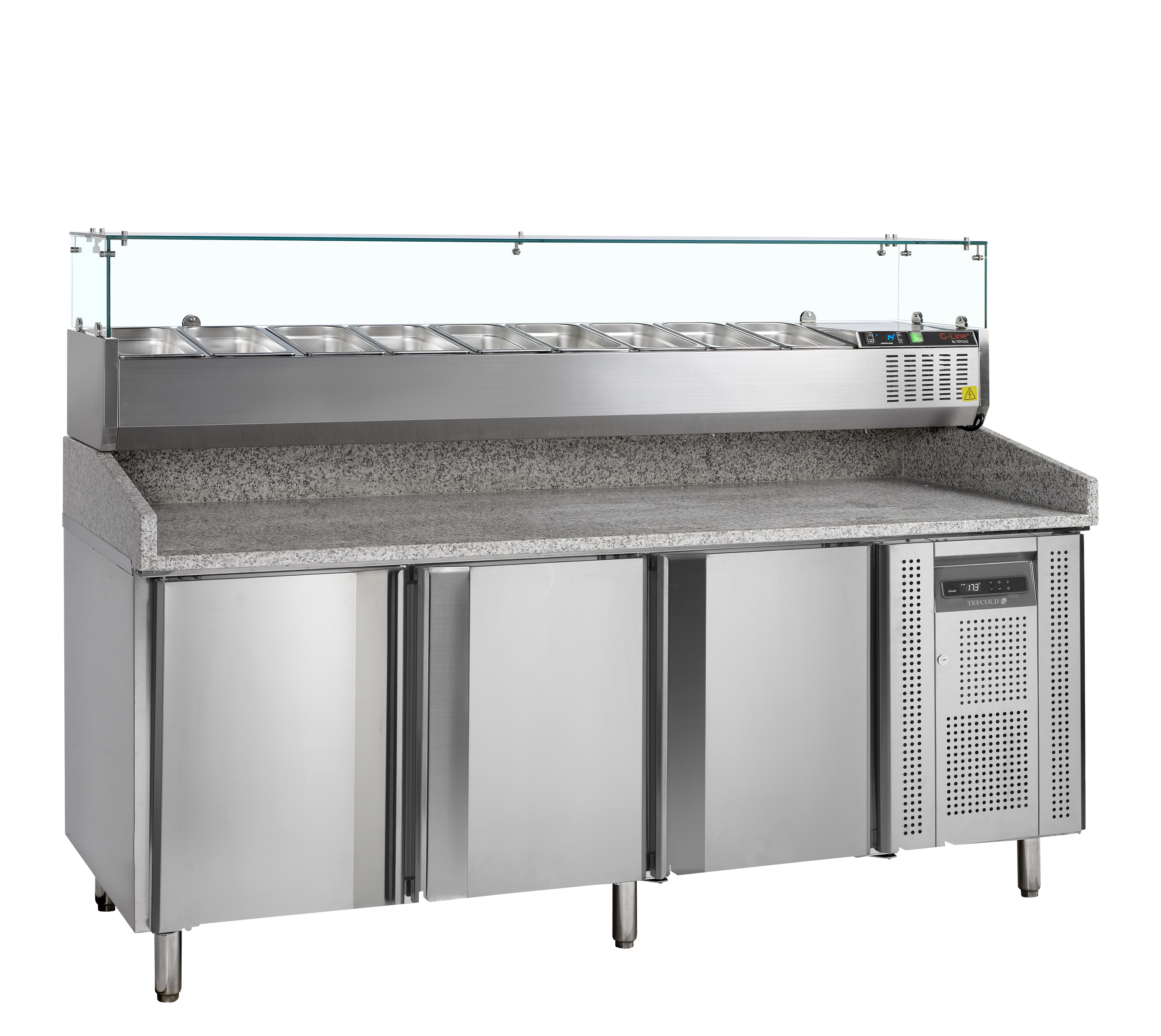 TEFCOLD Pizzatafel incl. unit voor toppings PT1300 + GVC38-200