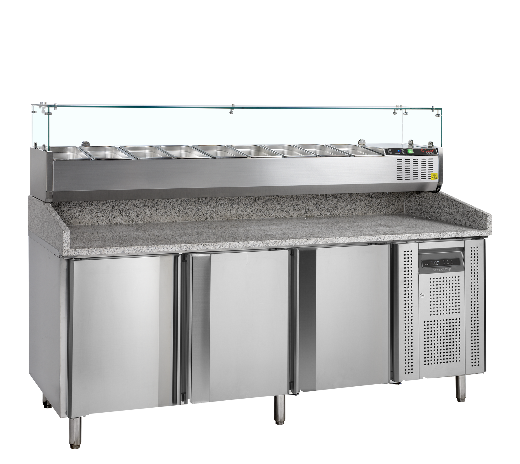 TEFCOLD Pizzatafel incl. unit voor toppings PT1300 + GVC38-200