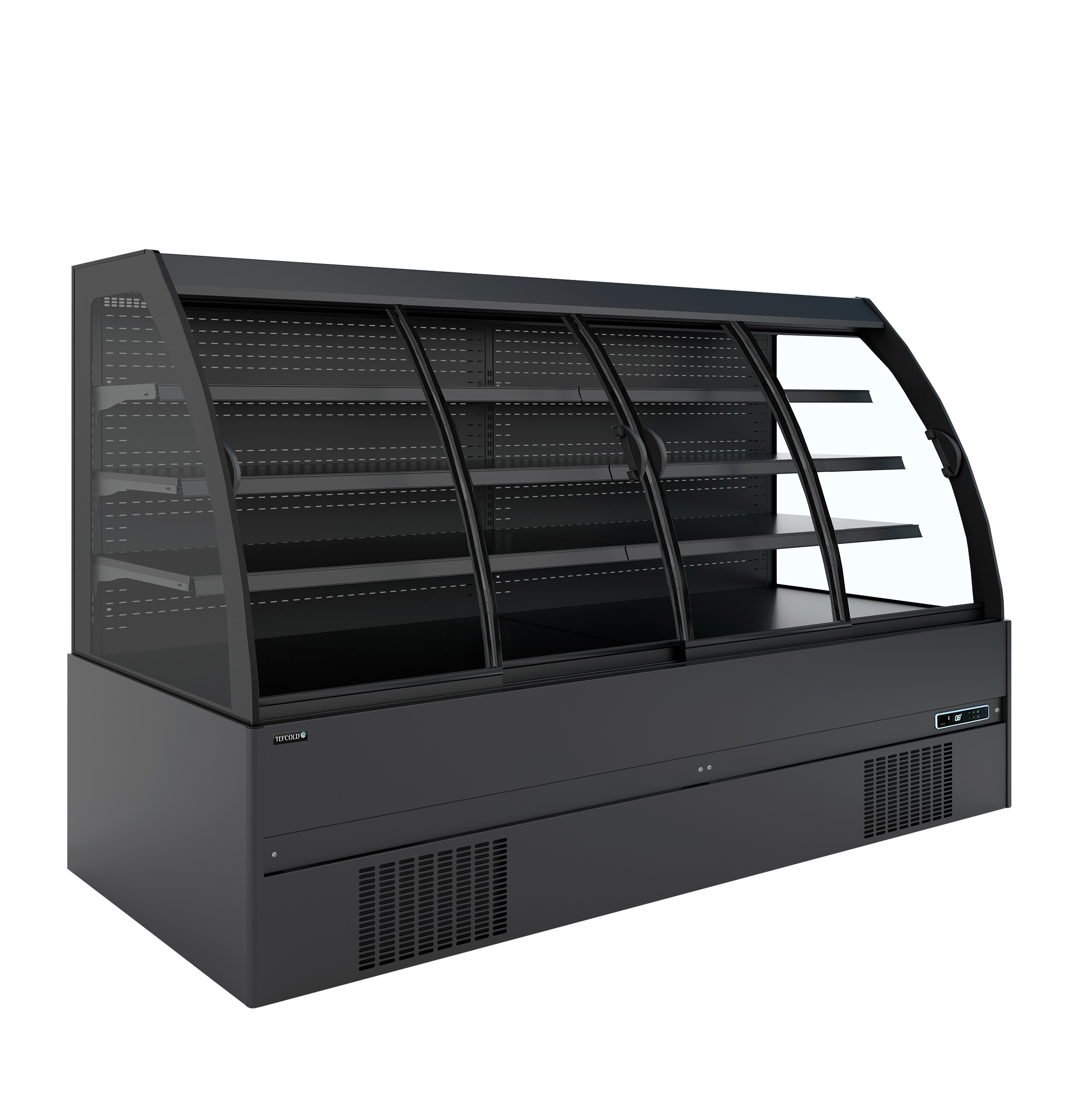 TEFCOLD Lage wandkoeler met schuifdeuren MC+B250S Low LED