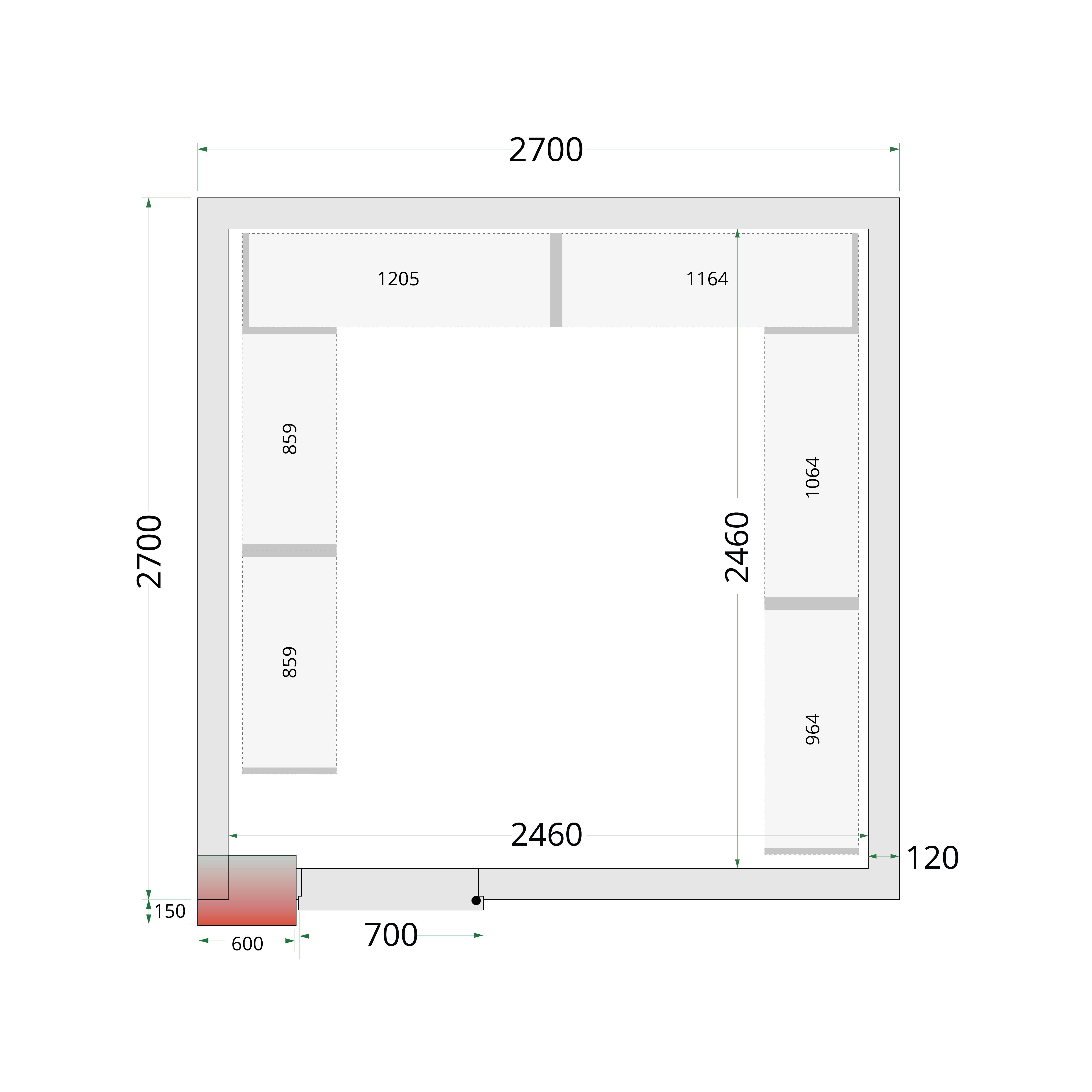 TEFCOLD Vriescelpanelen 120 mm CR 270x270x220