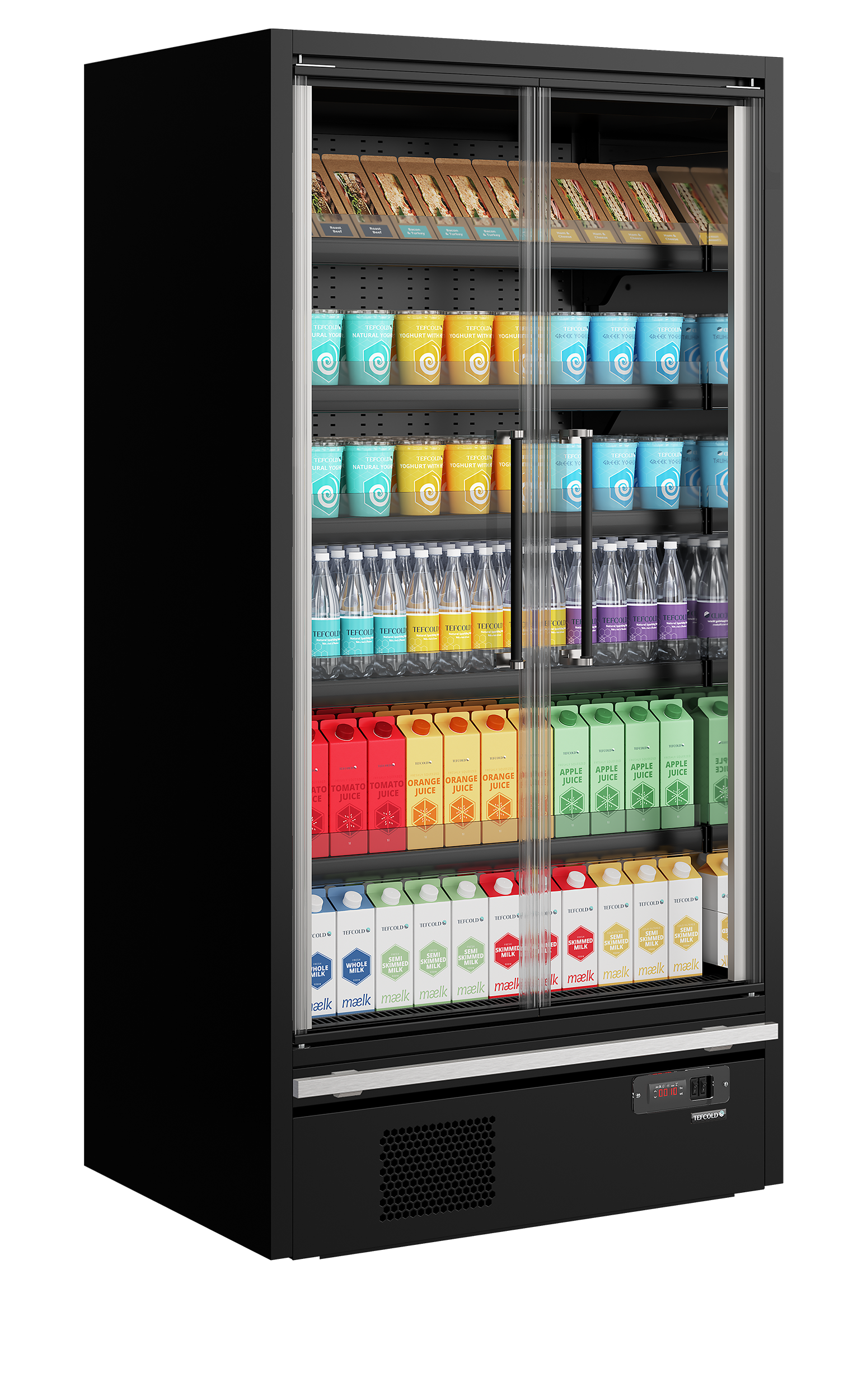 TEFCOLD Multideckkoeler, supermarkt Galaxy+ GP10FGD Black