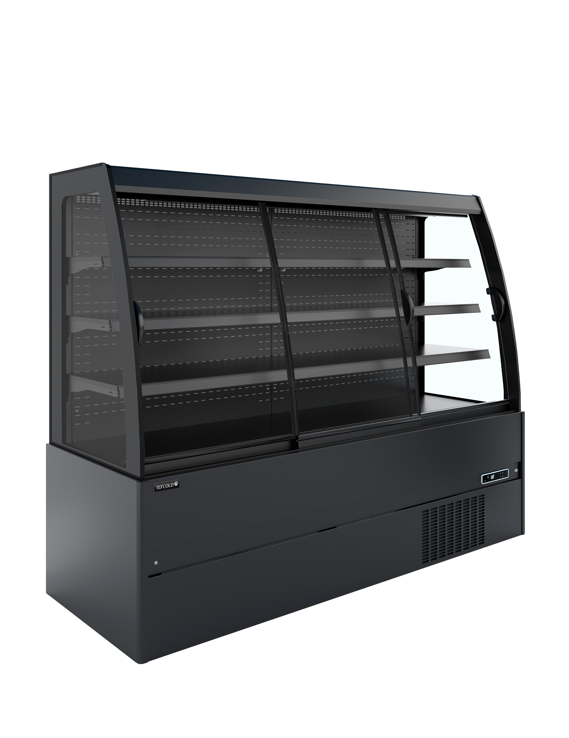 TEFCOLD Lage wandkoeler met schuifdeuren MCB200S Low LED