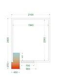 TEFCOLD Koelruimte (Compleet met monoblock) CRPF2124
