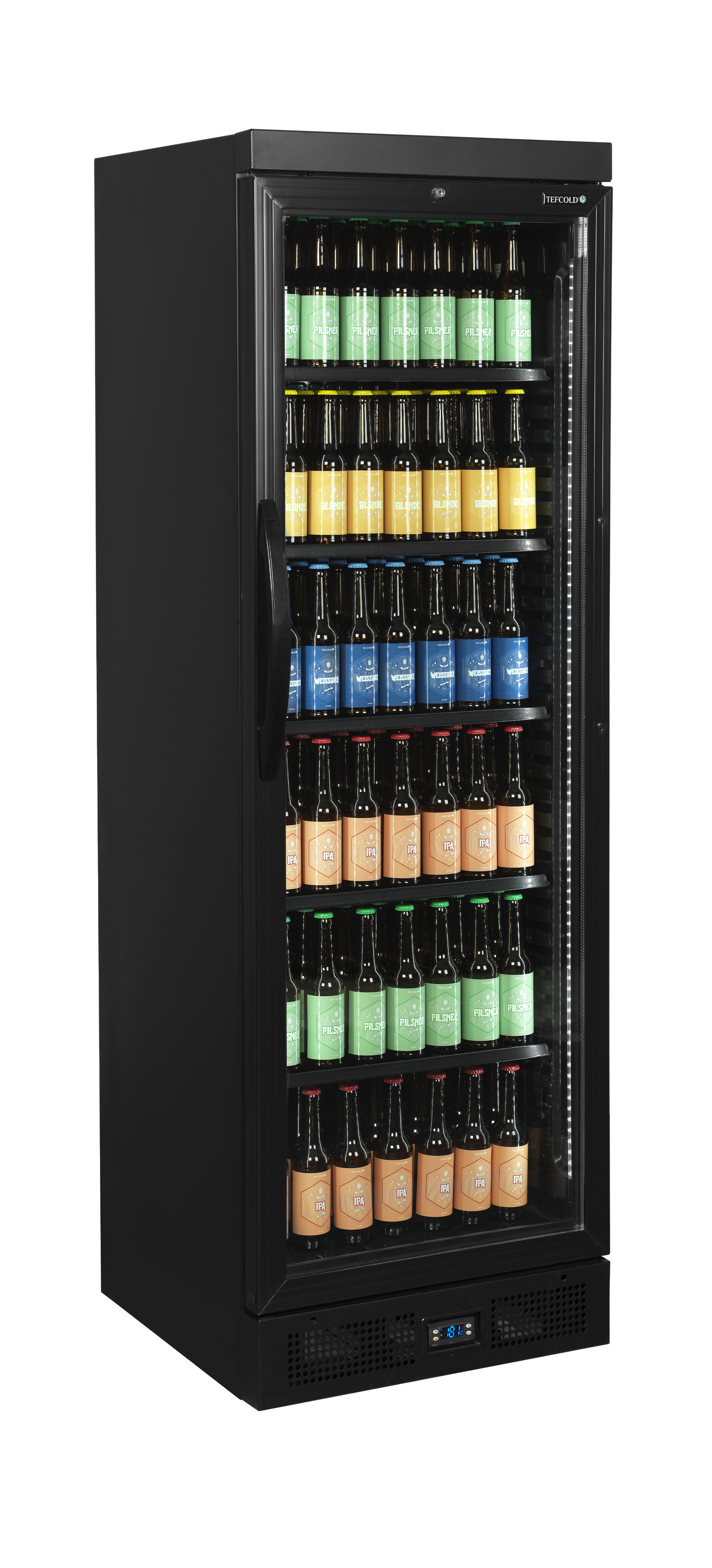 TEFCOLD Zwarte flessenkoeler CEV435 BLACK