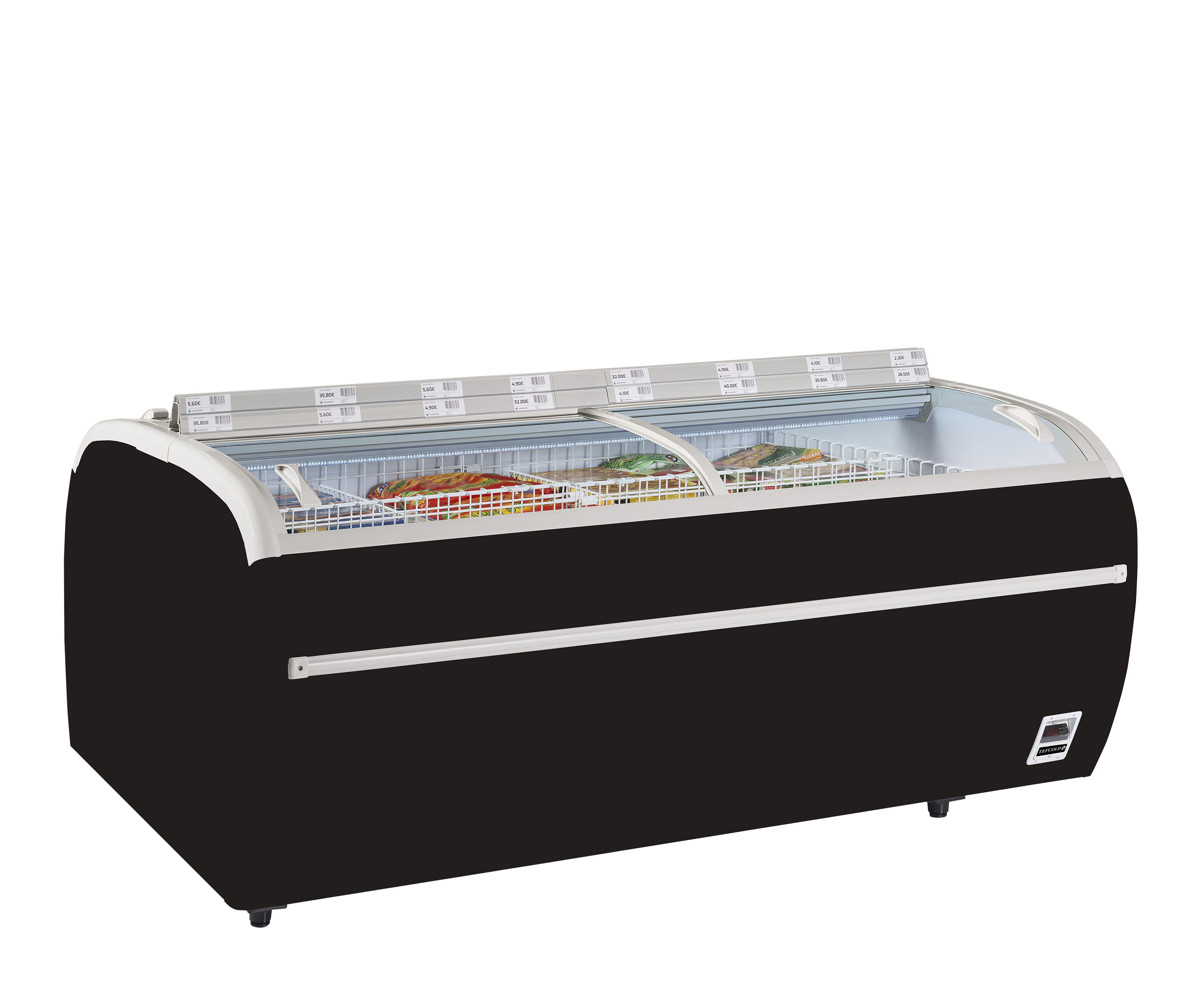 TEFCOLD Zwarte supermarktkoeler/-vriezer TWIN 220B-CF