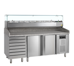 TEFCOLD Pizzatafel incl. unit voor toppings PT1310 + GVC38-200