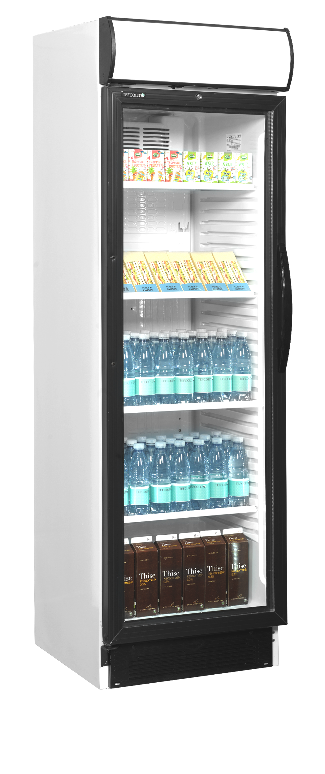 TEFCOLD Flessenkoeler, links scharnierend CEV425CP 2 LED L/H