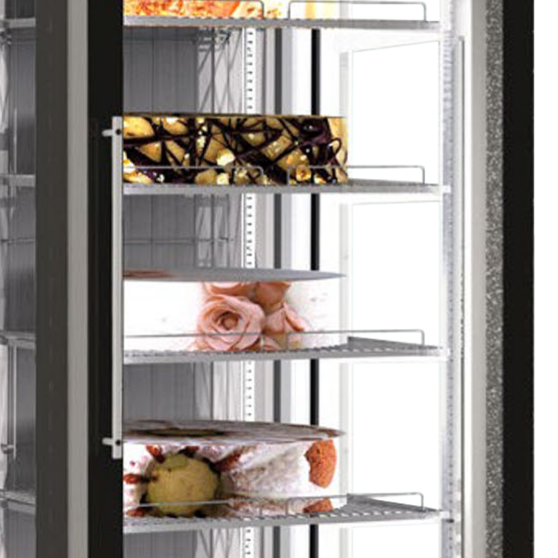 TEFCOLD Geventileerde gebaksvitrine met glasdeur  VENERE PS