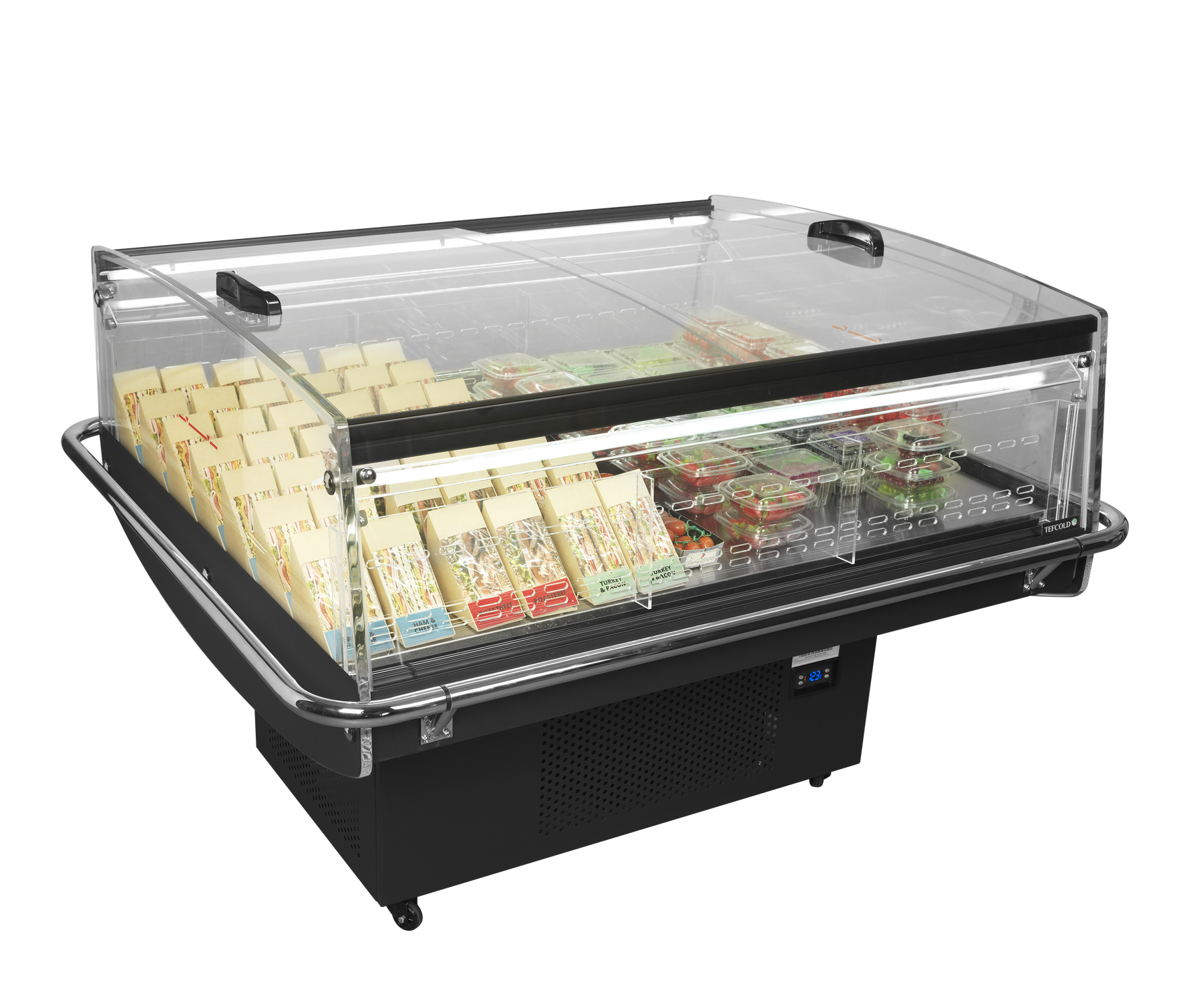 TEFCOLD Zwarte impulskoeler PDC126 VS SL LED