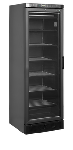 TEFCOLD Vitrinevrieskast, linksdraaiend UFSC371G Black L/H