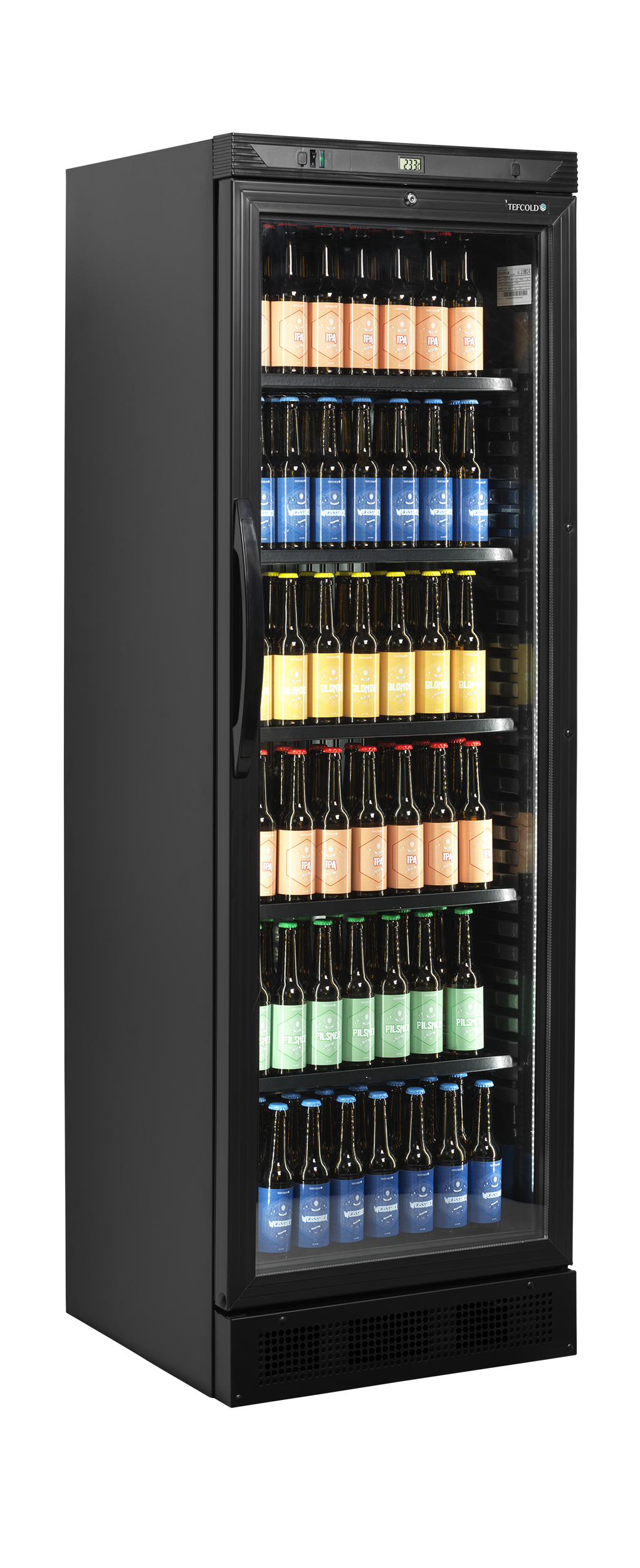 TEFCOLD Zwarte flessenkoeler CEV425 BLACK