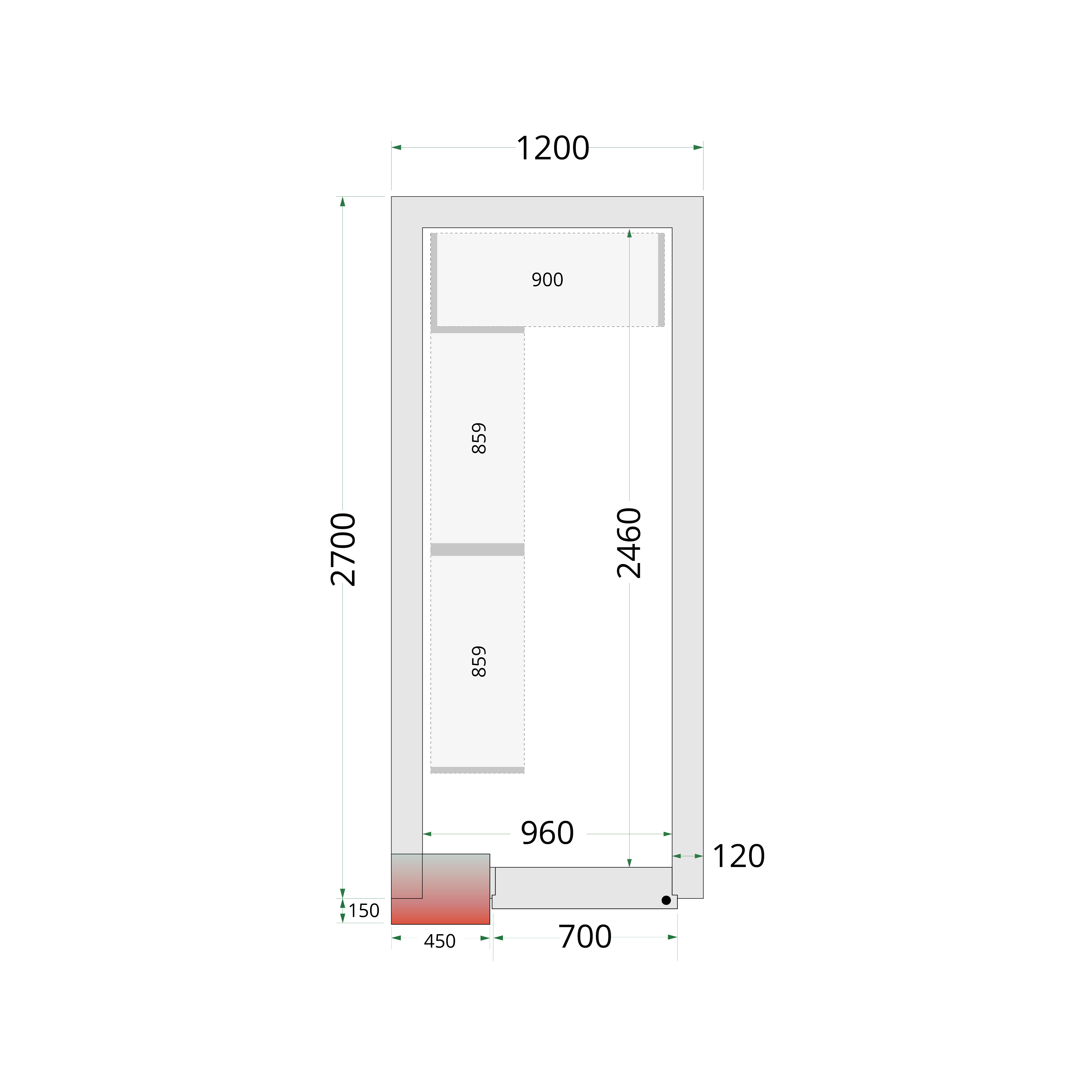 TEFCOLD Vriescelpanelen 120 mm CR 120x270x220