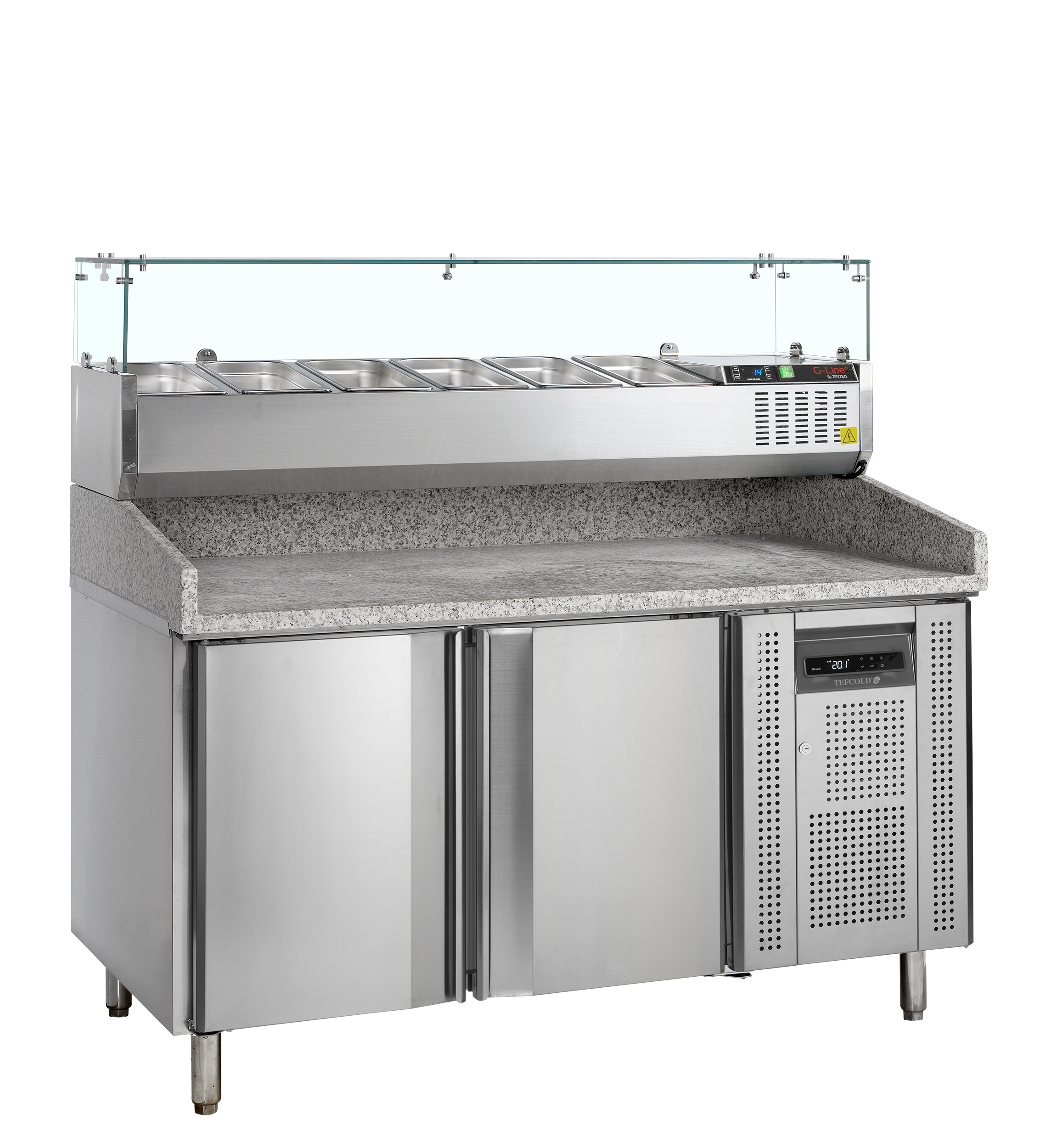 TEFCOLD Pizzatafel incl. unit voor toppings PT1200 + GVC38-150
