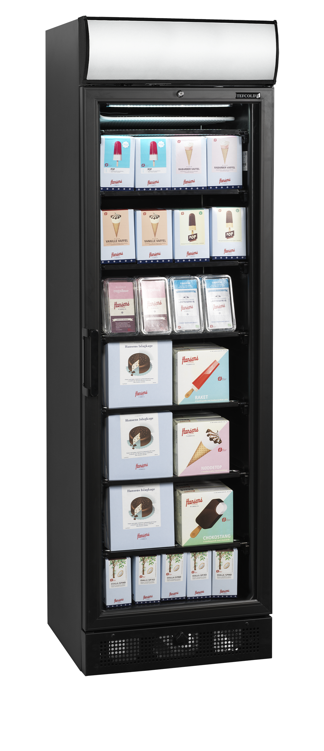 TEFCOLD Vrieskast glasdeur UFSC371GCP Black