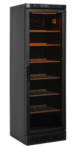 TEFCOLD Zwarte wijnkoeler - Glas deur CPV1380E