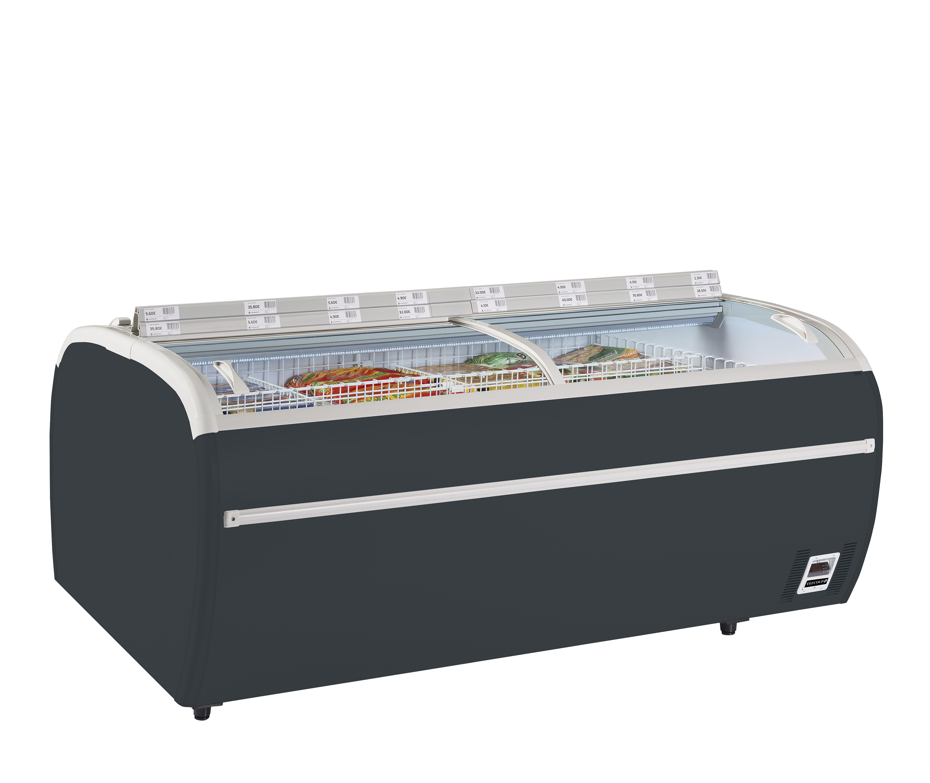 TEFCOLD Antraciet supermarktkoeler/-vriezer TWIN 220A-CF