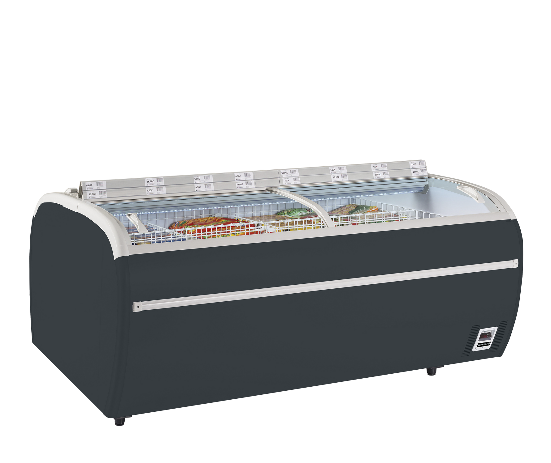 TEFCOLD Antraciet supermarktkoeler/-vriezer TWIN 220A-CF